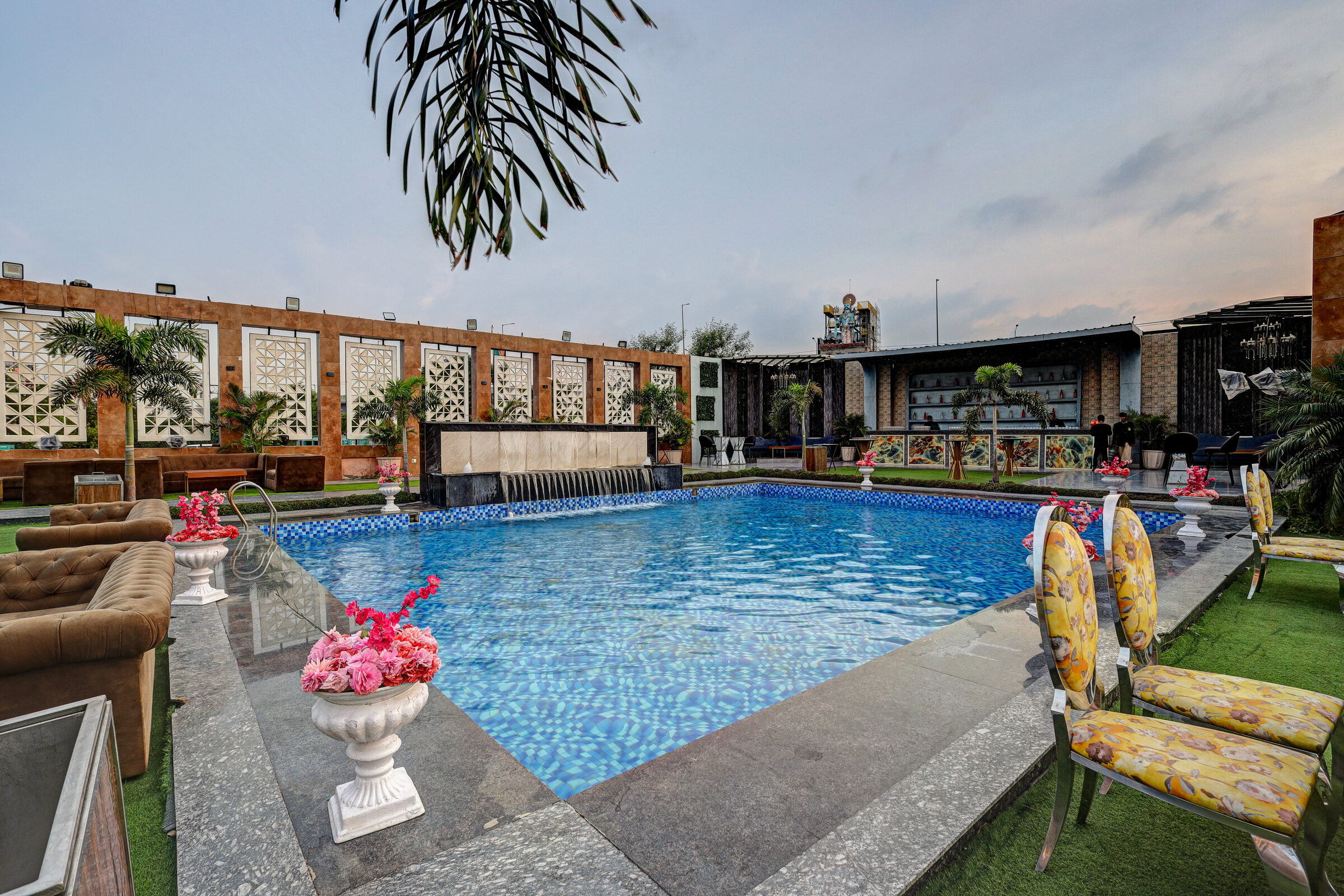 Pool area at Lavanya Motel in Alipur, North Delhi